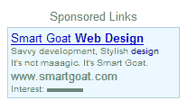 Our ad on Google